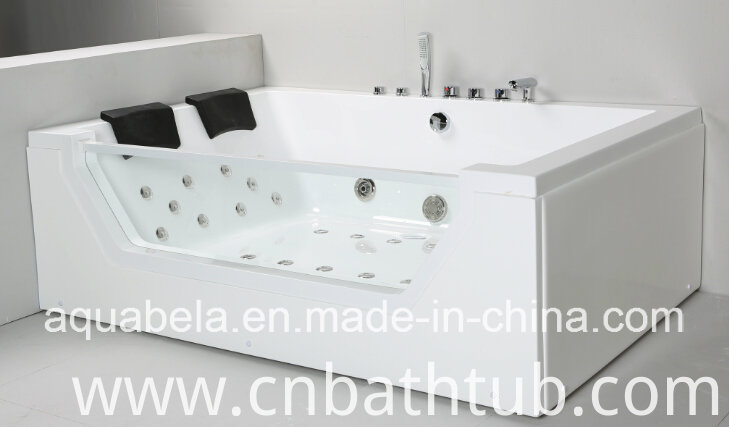 2 Person Acrylic Massage Bathtub Shower Tray Jacuzzi Whirlpool